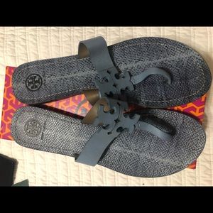 Tory Burch gently use blue sandals